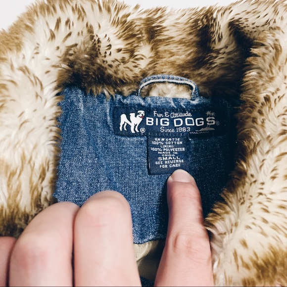 Big Dogs Womens Small Fur Lined Trucker Jacket S - Picture 4 of 5